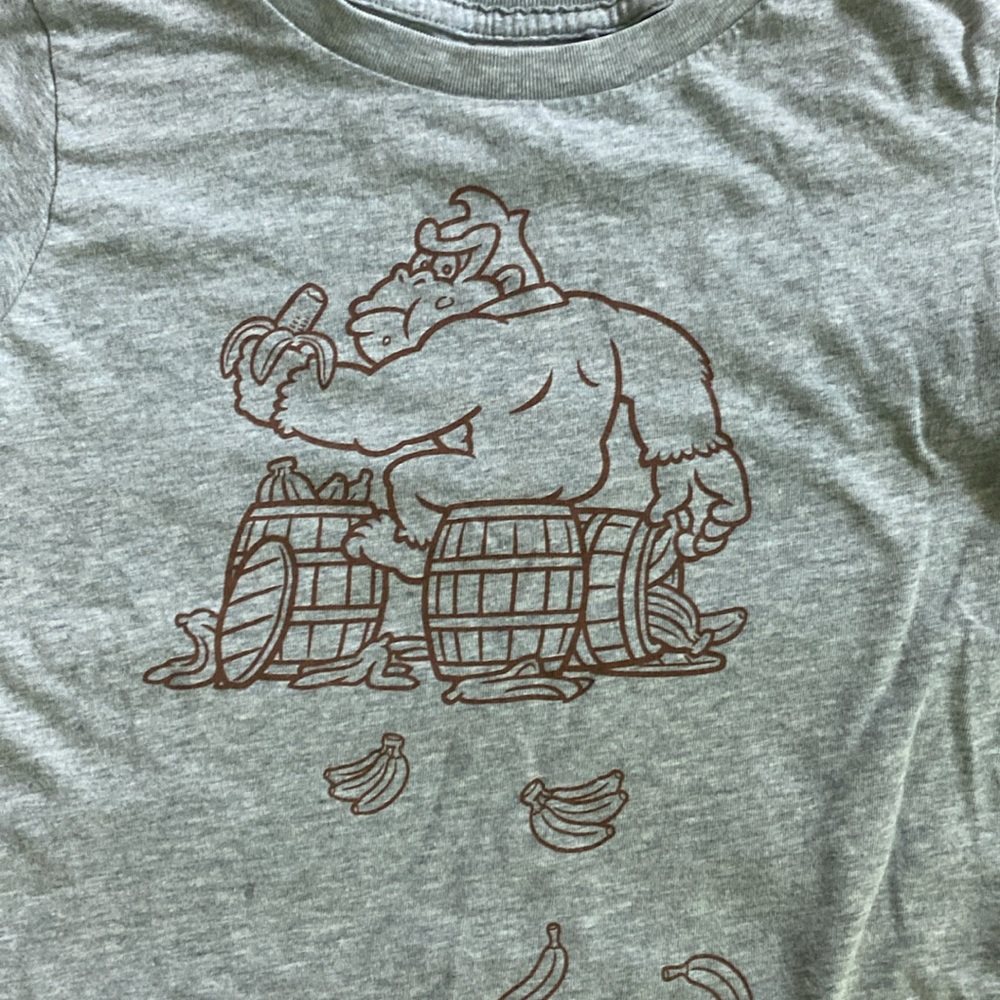 UNIQLO Kids Grey Donkey Kong cotton shirt size 3-4T - Picture 2 of 5